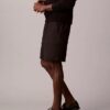 Pantaloni scurți din in și bumbac, fără nasturi Pantaloni scurți din in și bumbac, fără nasturi