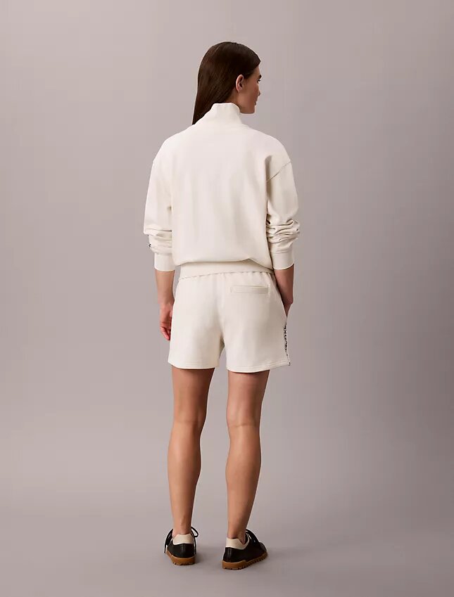 Pantaloni scurți din material frotir cu bandă cu logo Pantaloni scurți din material frotir cu bandă cu logo