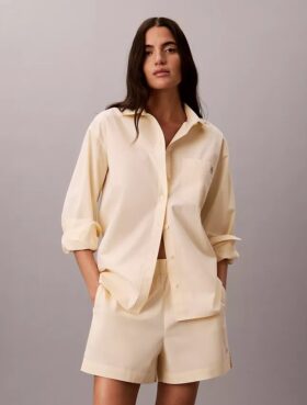 Pantaloni scurți din poplin de bumbac