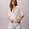 Pantaloni scurți din poplin de bumbac cu imprimeu Pantaloni scurți din poplin de bumbac cu imprimeu