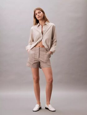 Pantaloni scurți din satin de bumbac