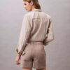 Pantaloni scurți din satin de bumbac Pantaloni scurți din satin de bumbac