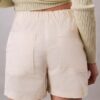 Pantaloni scurți din satin de bumbac Pantaloni scurți din satin de bumbac