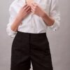 Pantaloni scurți din satin de bumbac Pantaloni scurți din satin de bumbac