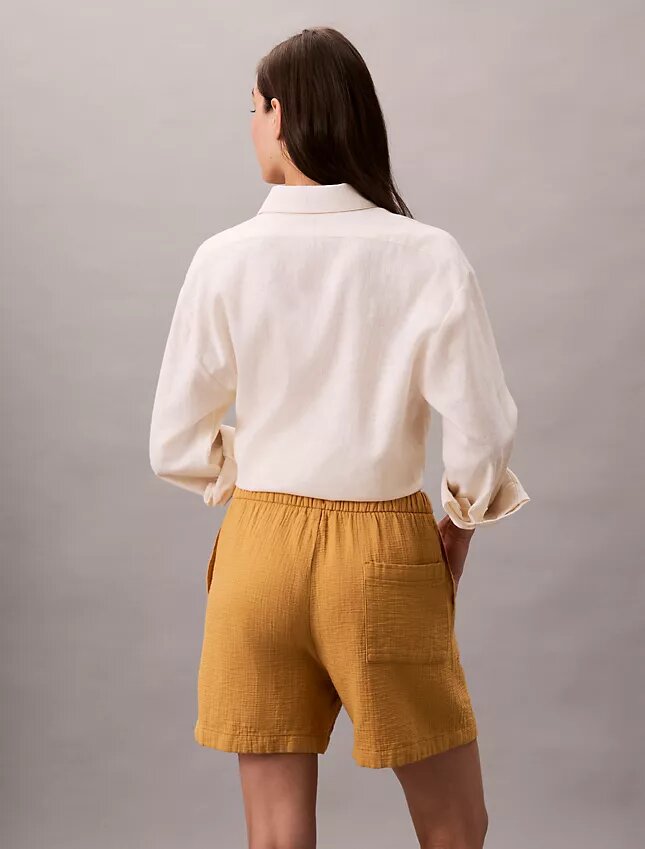Pantaloni scurți din tifon dublu Pantaloni scurți din tifon dublu