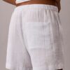 Pantaloni scurți din tifon dublu, cu talie elastică