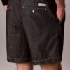 Pantaloni scurți drepți din chambray, cu talie elastică, lungime 7″ Pantaloni scurți drepți din chambray, cu talie elastică, lungime 7″