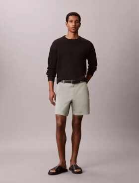 Pantaloni scurți drepți din Cotton Stretch