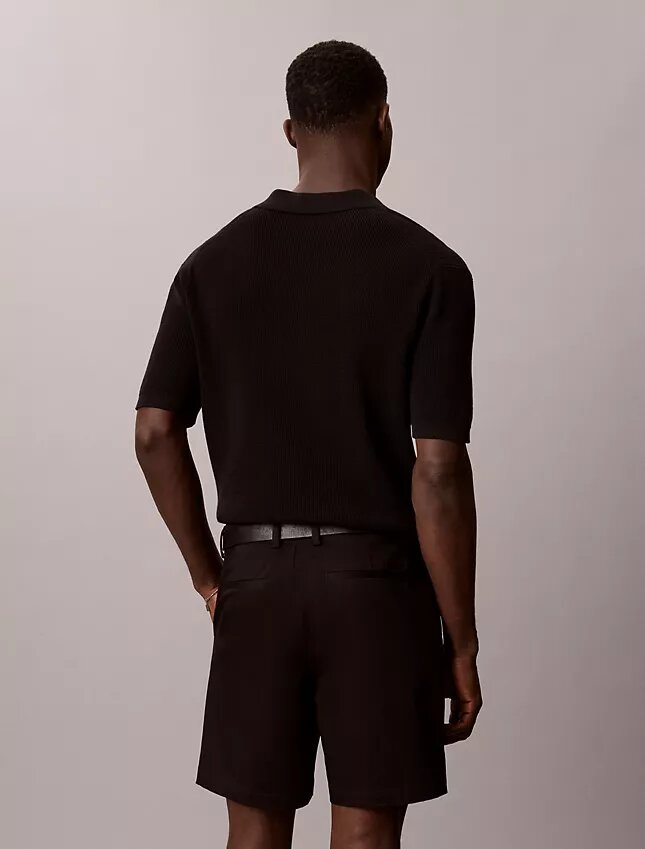 Pantaloni scurți drepți din Cotton Stretch Pantaloni scurți drepți din Cotton Stretch
