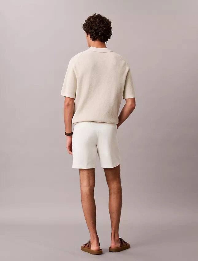 Pantaloni scurți drepți din Cotton Stretch Pantaloni scurți drepți din Cotton Stretch