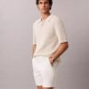 Pantaloni scurți drepți din Cotton Stretch Pantaloni scurți drepți din Cotton Stretch