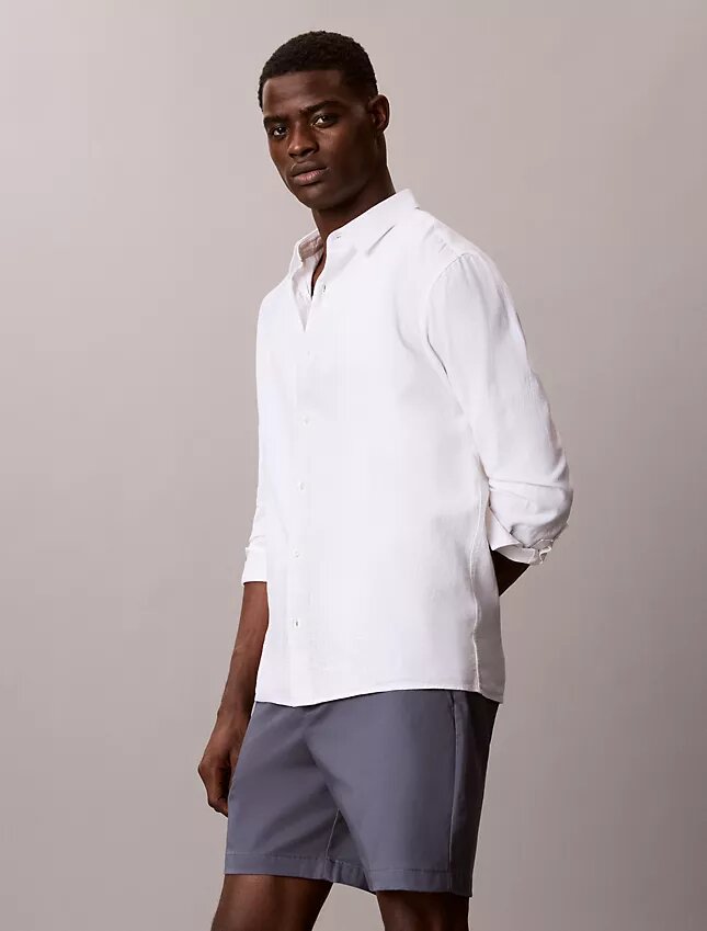 Pantaloni scurți drepți din Cotton Stretch Pantaloni scurți drepți din Cotton Stretch
