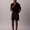 Pantaloni scurți drepți din Cotton Stretch Pantaloni scurți drepți din Cotton Stretch