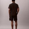 Pantaloni scurți drepți din seersucker elastic, 18 cm