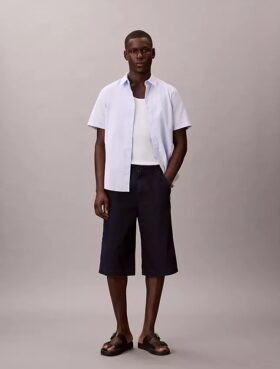 Pantaloni scurți lungi din denim indigo ușor