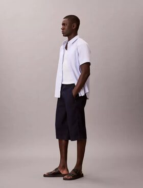Pantaloni scurți lungi din denim indigo ușor