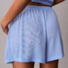 Pantaloni scurți ușori, cu textură tip waffle, fără nasturi