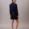 Pantaloni scurți utilitari din amestec de lână cu model în zig-zag Pantaloni scurți utilitari din amestec de lână cu model în zig-zag