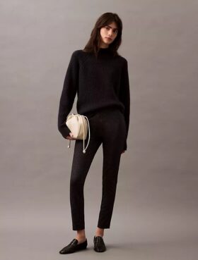 Pantaloni skinny cu imprimeu în zig-zag