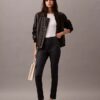 Pantaloni skinny cu imprimeu în zig-zag