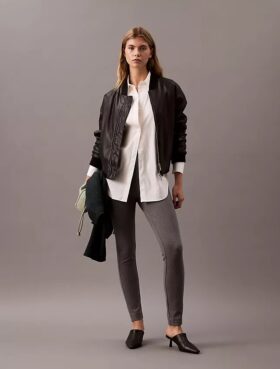 Pantaloni skinny din ponte uni