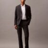 Pantaloni slim croiți din amestec de lână Pantaloni slim croiți din amestec de lână