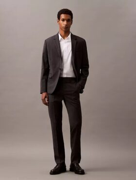 Pantaloni slim croiți din amestec de lână