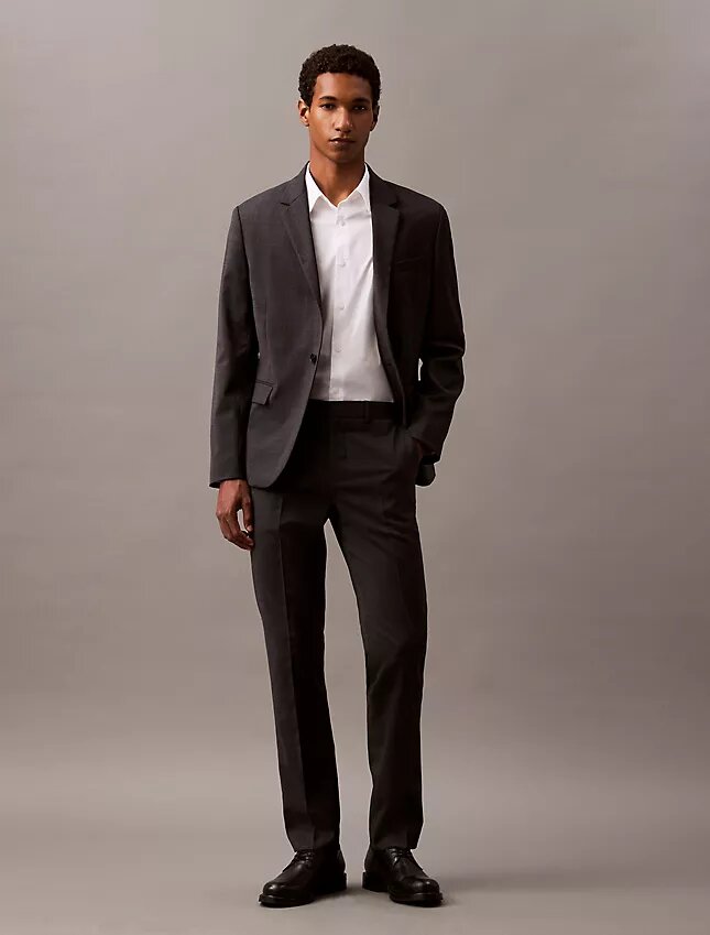 Pantaloni slim croiți din amestec de lână Pantaloni slim croiți din amestec de lână