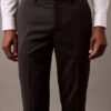 Pantaloni slim croiți din amestec de lână Pantaloni slim croiți din amestec de lână