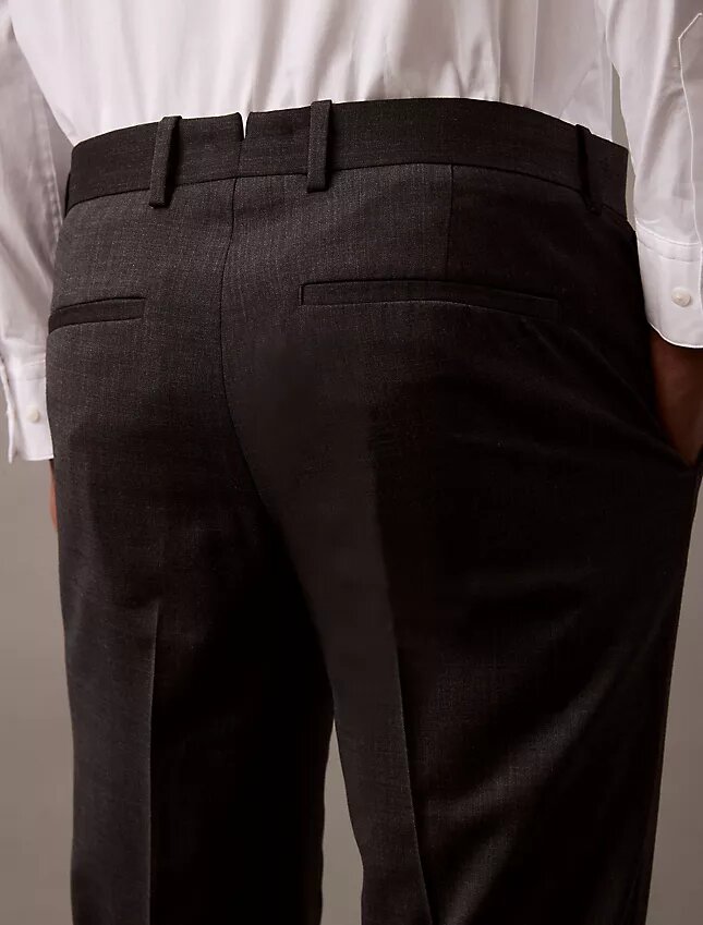 Pantaloni slim croiți din amestec de lână Pantaloni slim croiți din amestec de lână