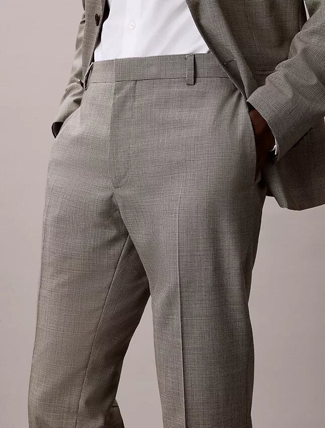 Pantaloni slim cu imprimeu houndstooth Pantaloni slim cu imprimeu houndstooth