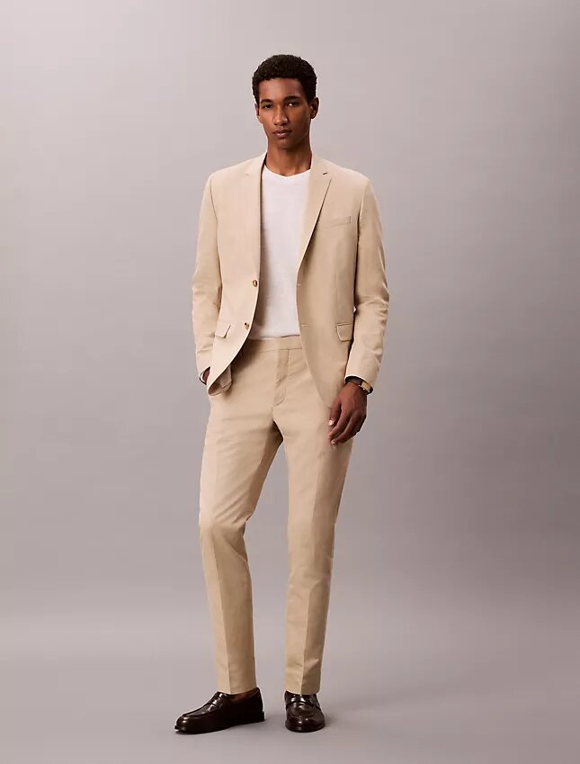 Pantaloni slim din amestec de in Pantaloni slim din amestec de in