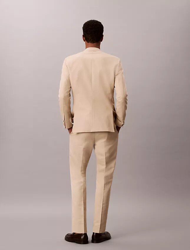 Pantaloni slim din amestec de in Pantaloni slim din amestec de in