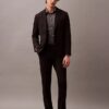 Pantaloni slim din gabardină de lână