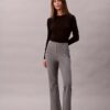 Pantaloni slim evazați din țesătură Ponte Pantaloni slim evazați din țesătură Ponte
