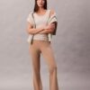 Pantaloni slim evazați din țesătură Ponte