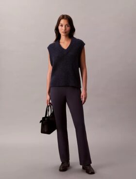 Pantaloni slim evazați din țesătură Ponte