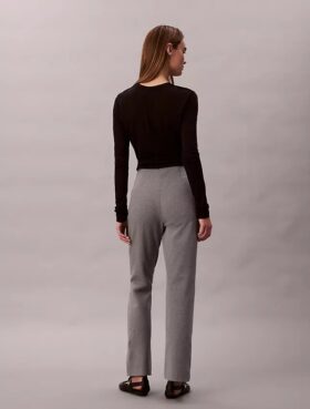 Pantaloni slim evazați din țesătură Ponte