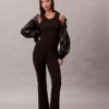 Pantaloni slim evazați din țesătură Ponte