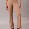 Pantaloni slim evazați din țesătură Ponte