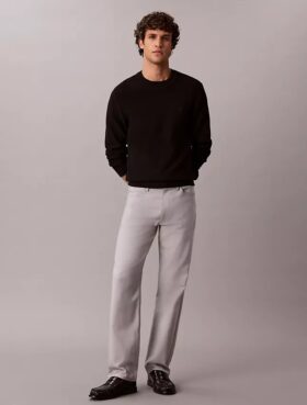 Pantaloni standard drepți, elastici, cu 5 buzunare