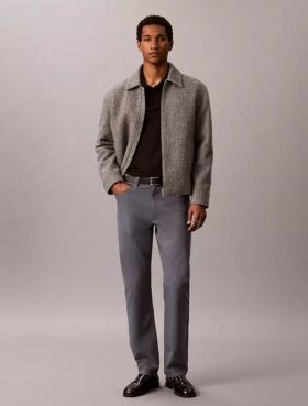 Pantaloni standard drepți, elastici, cu 5 buzunare
