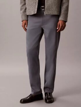 Pantaloni standard drepți, elastici, cu 5 buzunare