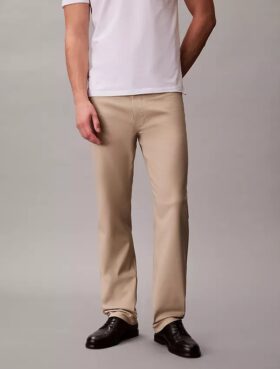 Pantaloni standard drepți, elastici, cu 5 buzunare