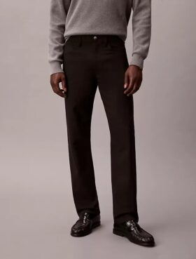 Pantaloni standard drepți, elastici, cu 5 buzunare