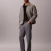 Pantaloni standard drepți, elastici, cu 5 buzunare