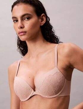 Perfectly Fit Lace Push-Up Plunge Bra