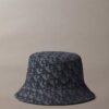Pălărie tip bucket cu monogramă jacquard pe toată suprafața