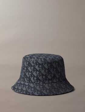 Pălărie tip bucket cu monogramă jacquard pe toată suprafața