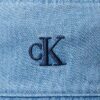 Pălărie tip bucket din denim cu monogramă